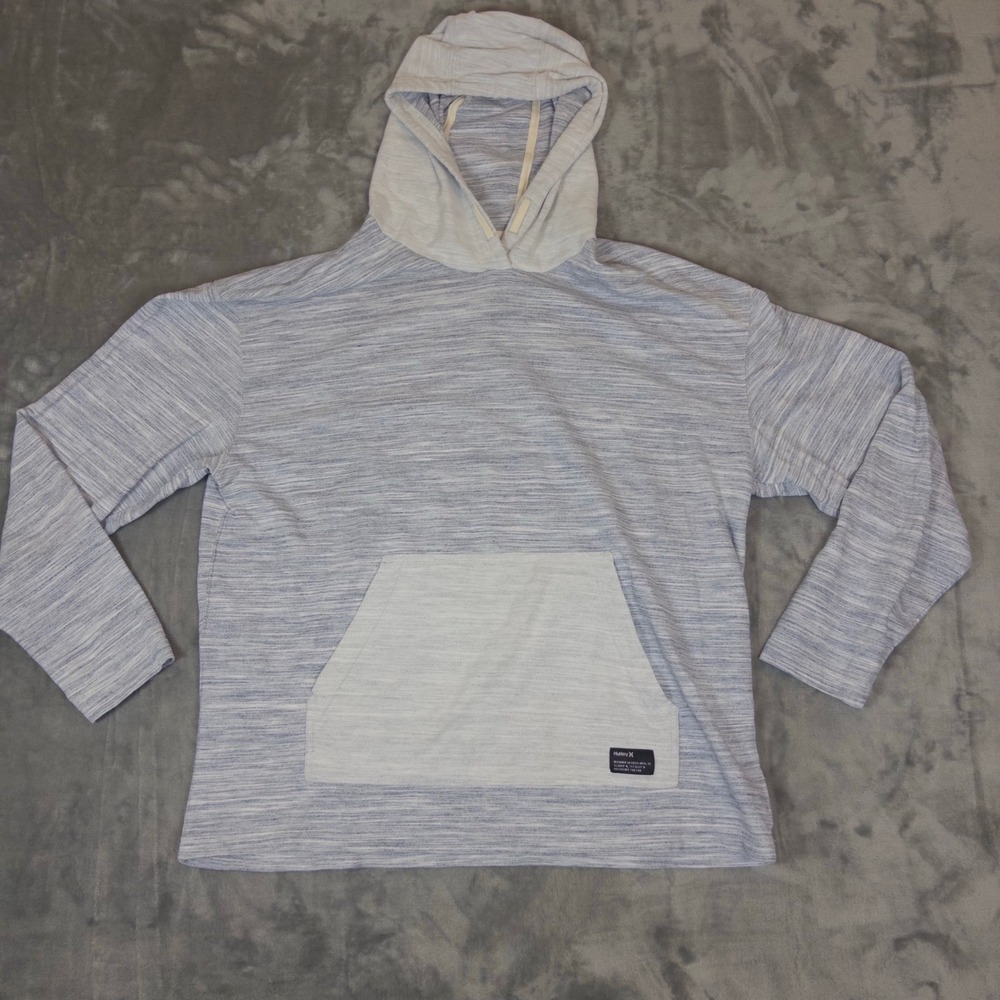Hurley Hoodie Mens XL Blue Space Dye Long Sleeve Pullover G9138-00 Surf Beach